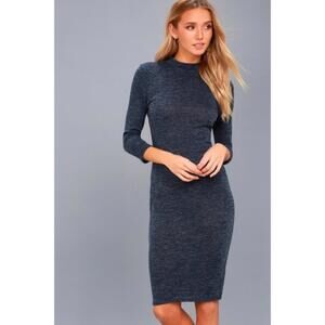 NWOT Heather Blue Midi Dress